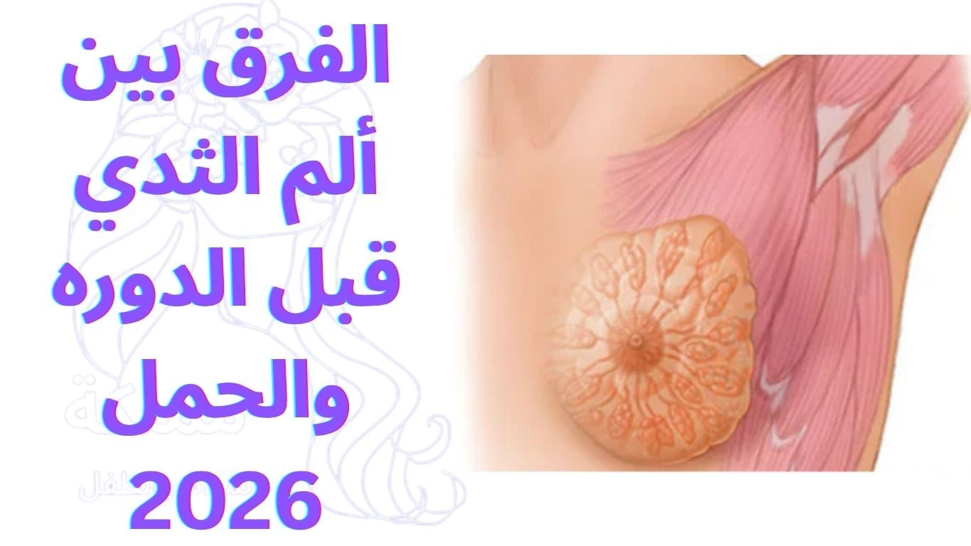 الفرق بين ألم الثدي قبل الدوره والحمل 2026